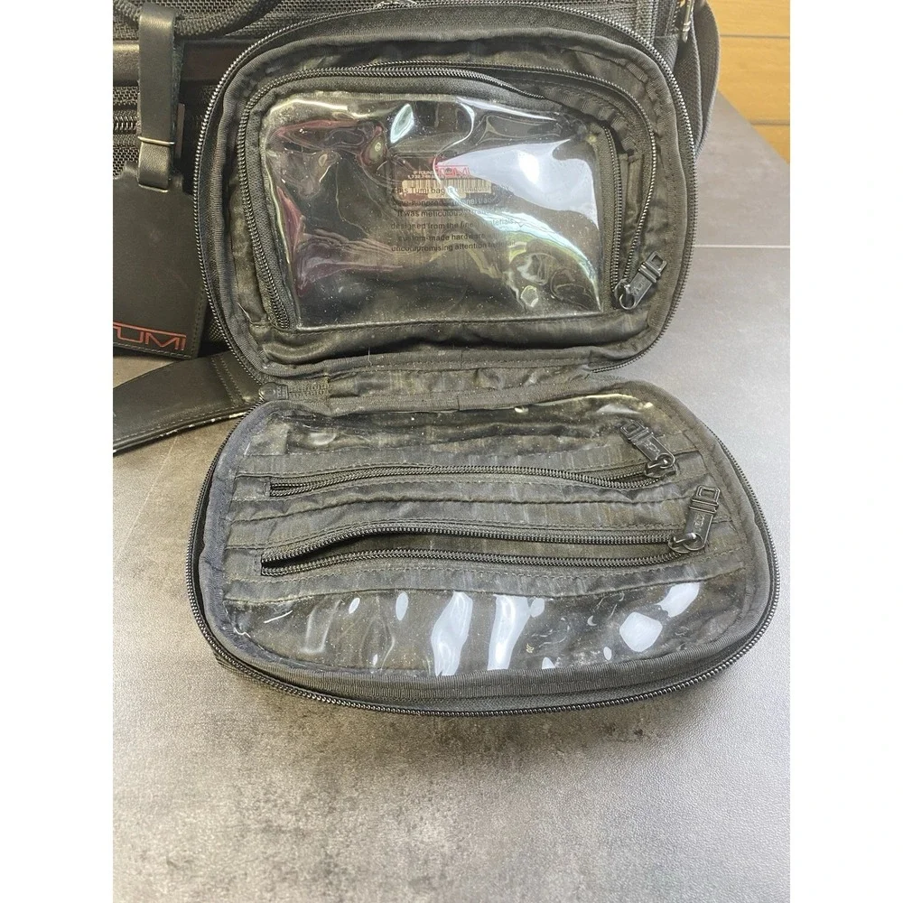 Tumi Ballistic Nylon Briefcase/Carry on with Split Travel Toiletry Kit-22154D4‎
